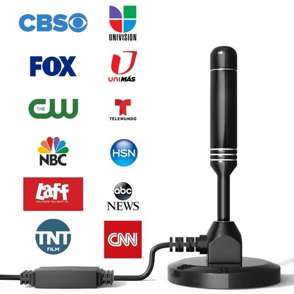 HDTV Amplified Digital TV Antenna Upgraded Long Range Indoor 4K 1080p Free HD Channels No Monthly B 10