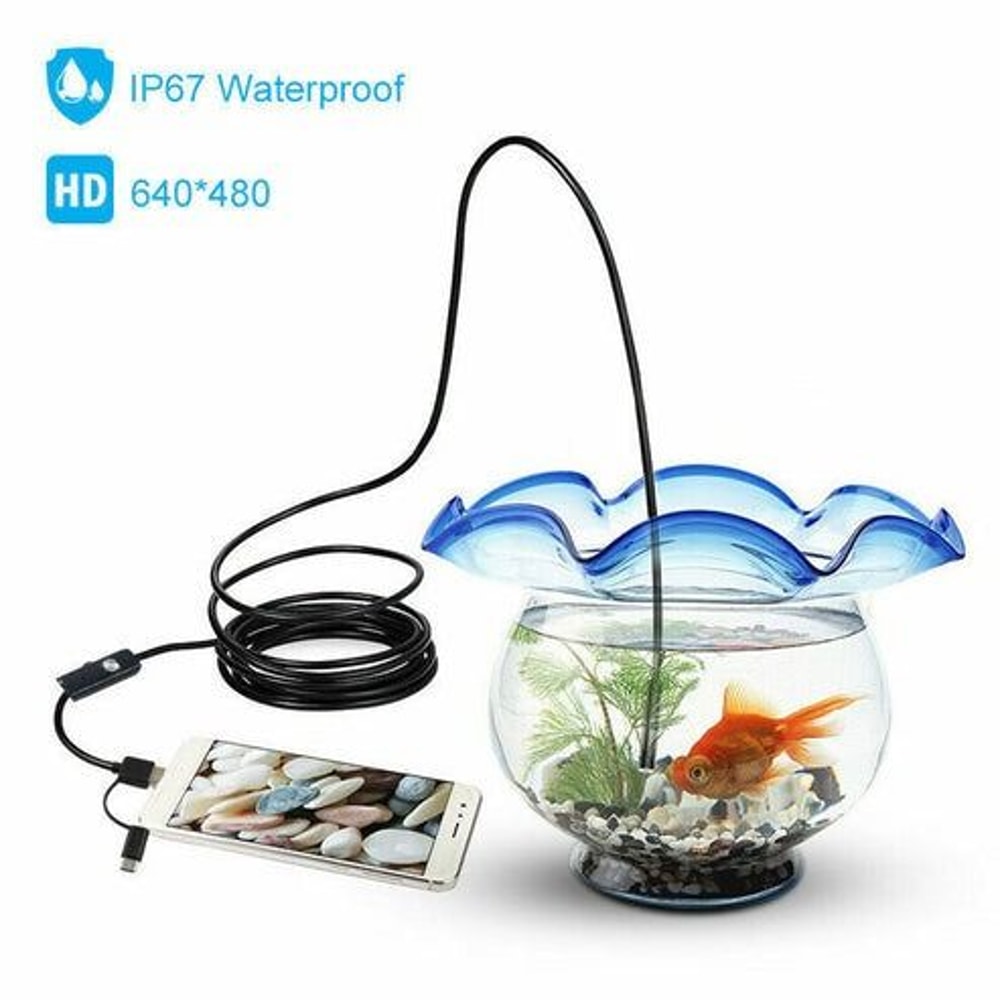 Snake Endoscope Borescope 8mm USB Camera Scope For Android LED Inspection Camera Waterproof USB End 0