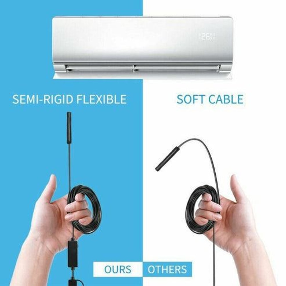 Snake Endoscope Borescope 8mm USB Camera Scope For Android LED Inspection Camera Waterproof USB End 3