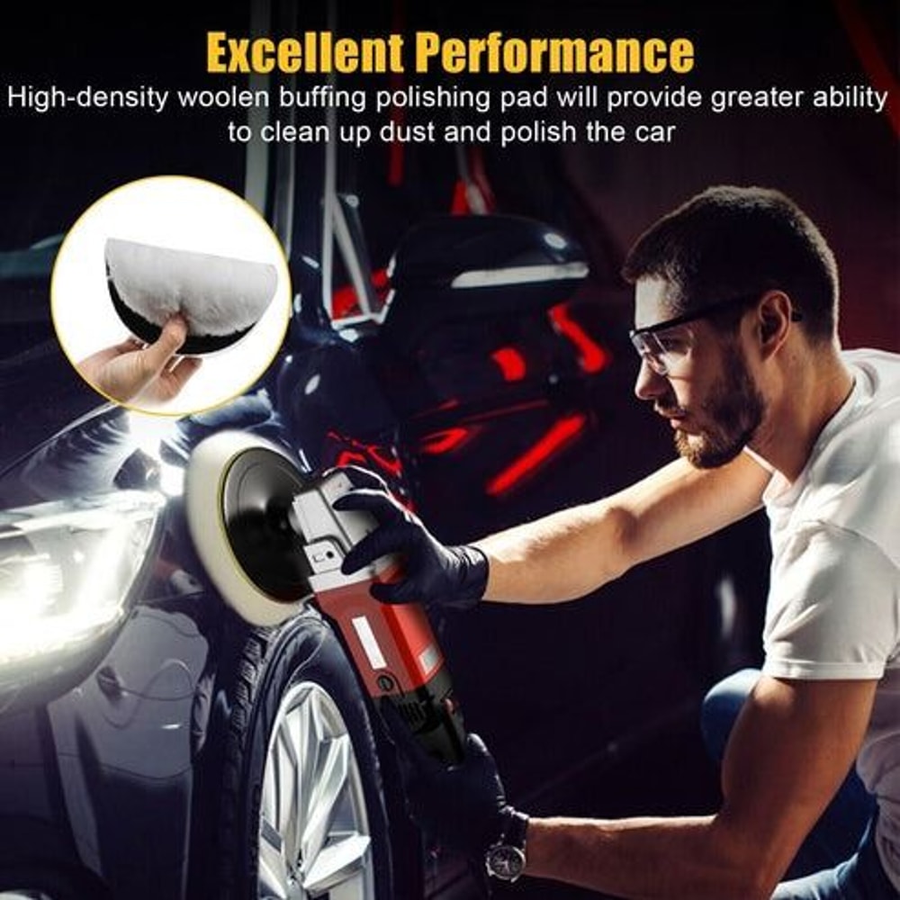 Buffing Polishing Wool Pad Kit Car Polisher Drill Adapter Drill Attachment For Auto Detailing 8