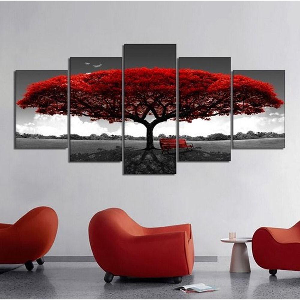 Modern Living Room Decor Canvas Print Paintings Landscape Pictures Wall Art Stunning 5 Panel Canva 1
