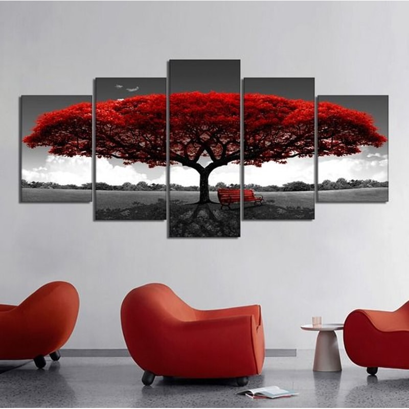 Modern Living Room Decor Canvas Print Paintings Landscape Pictures Wall Art Stunning 5 Panel Canva 1