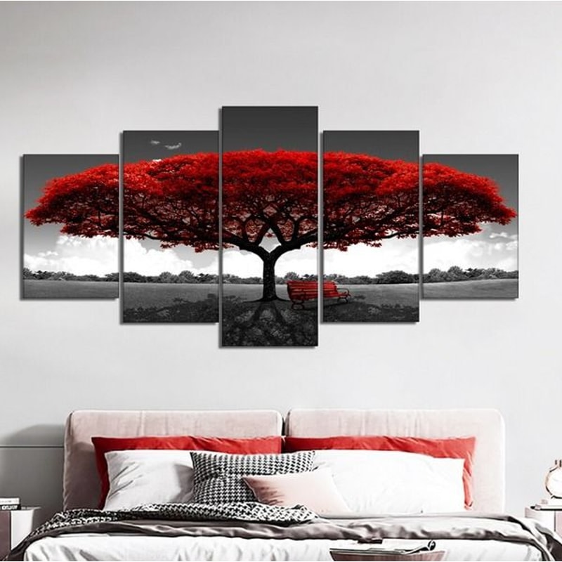 Modern Living Room Decor Canvas Print Paintings Landscape Pictures Wall Art Stunning 5 Panel Canva 6