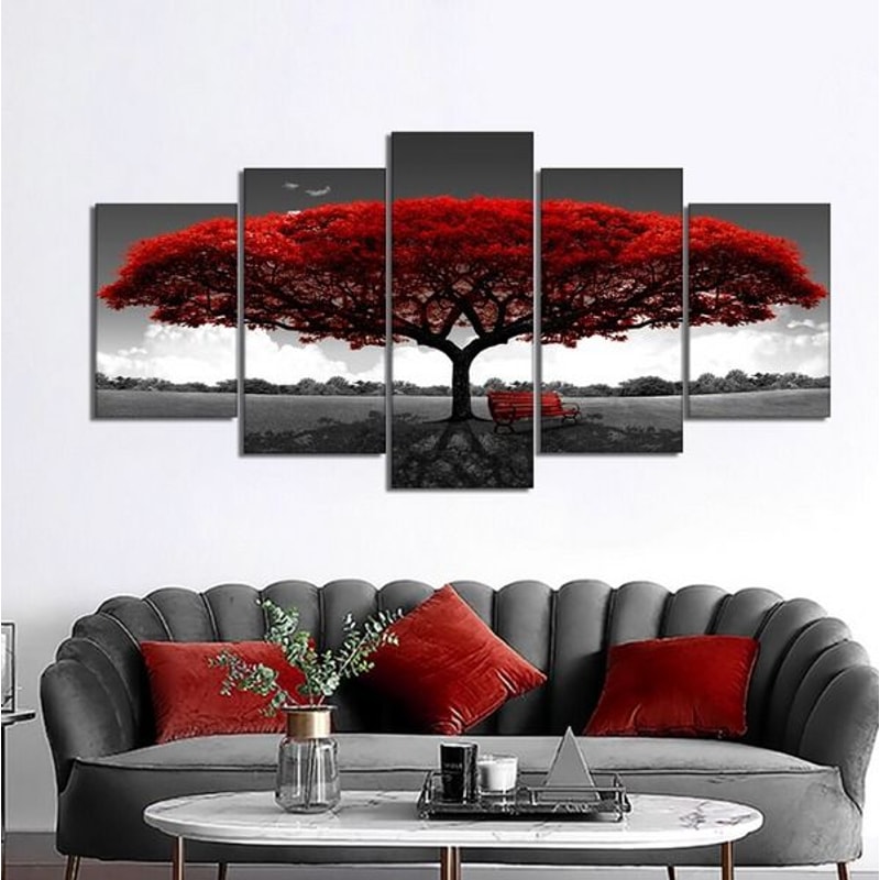 Modern Living Room Decor Canvas Print Paintings Landscape Pictures Wall Art Stunning 5 Panel Canva 7