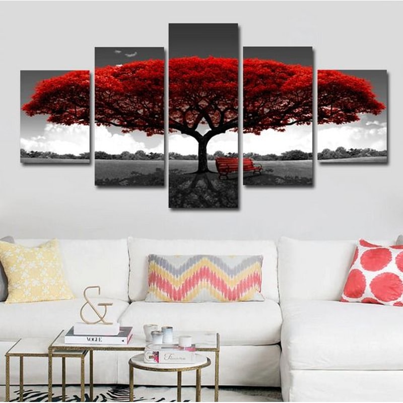 Modern Living Room Decor Canvas Print Paintings Landscape Pictures Wall Art Stunning 5 Panel Canva 8