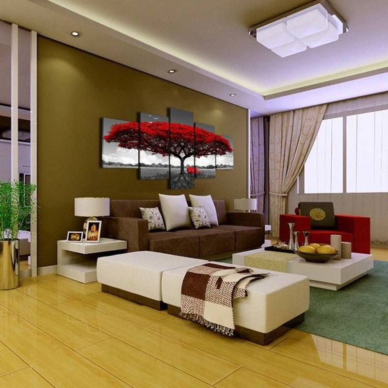 Modern Living Room Decor Canvas Print Paintings Landscape Pictures Wall Art Stunning 5 Panel Canva 9