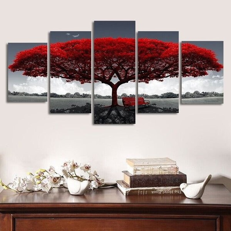 Modern Living Room Decor Canvas Print Paintings Landscape Pictures Wall Art Stunning 5 Panel Canva 3