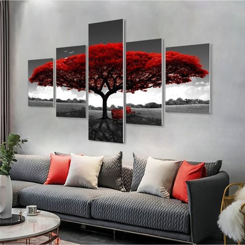 Modern Living Room Decor Canvas Print Paintings Landscape Pictures Wall Art Stunning 5 Panel Canva 5
