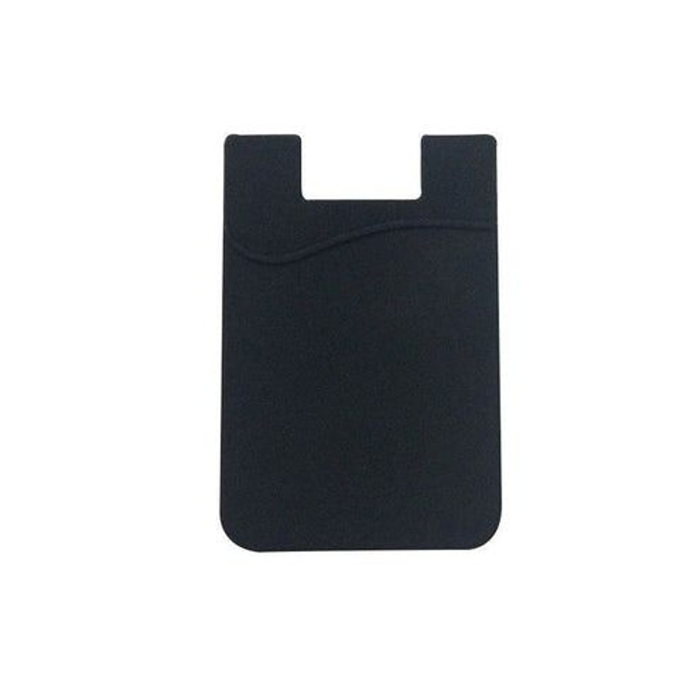 Silicone Adhesive Credit Card Holder Black Cell Phone Wallet Pocket Sticker Fits Credit Cards Durab 6