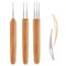 Bamboo Handle Dread Knit Tool DIY Crochet Needle Hook For Hair Braiding Dreadlock Weaving 10