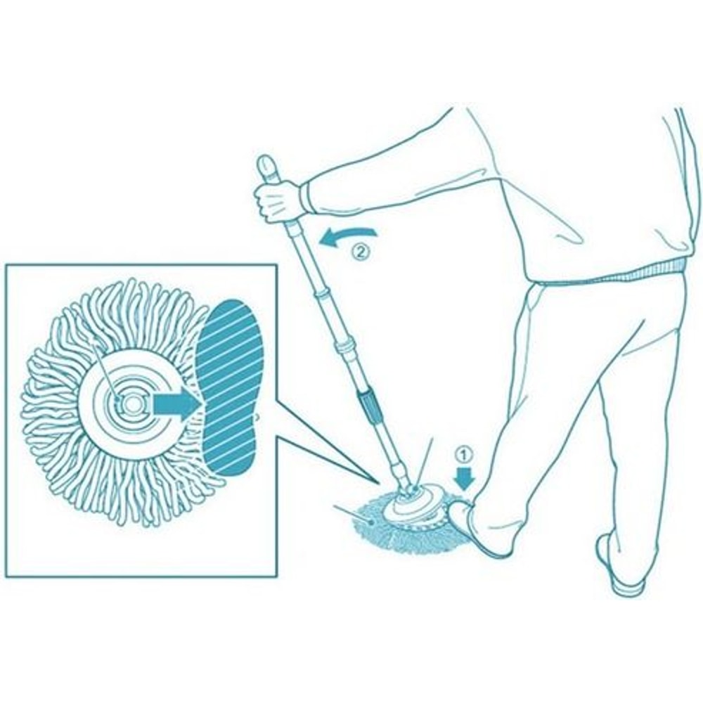 Microfiber Mop Head Refill Spin Mop Easy Cleaning For Mop High Absorbent Machine Washable Mop Heads 3