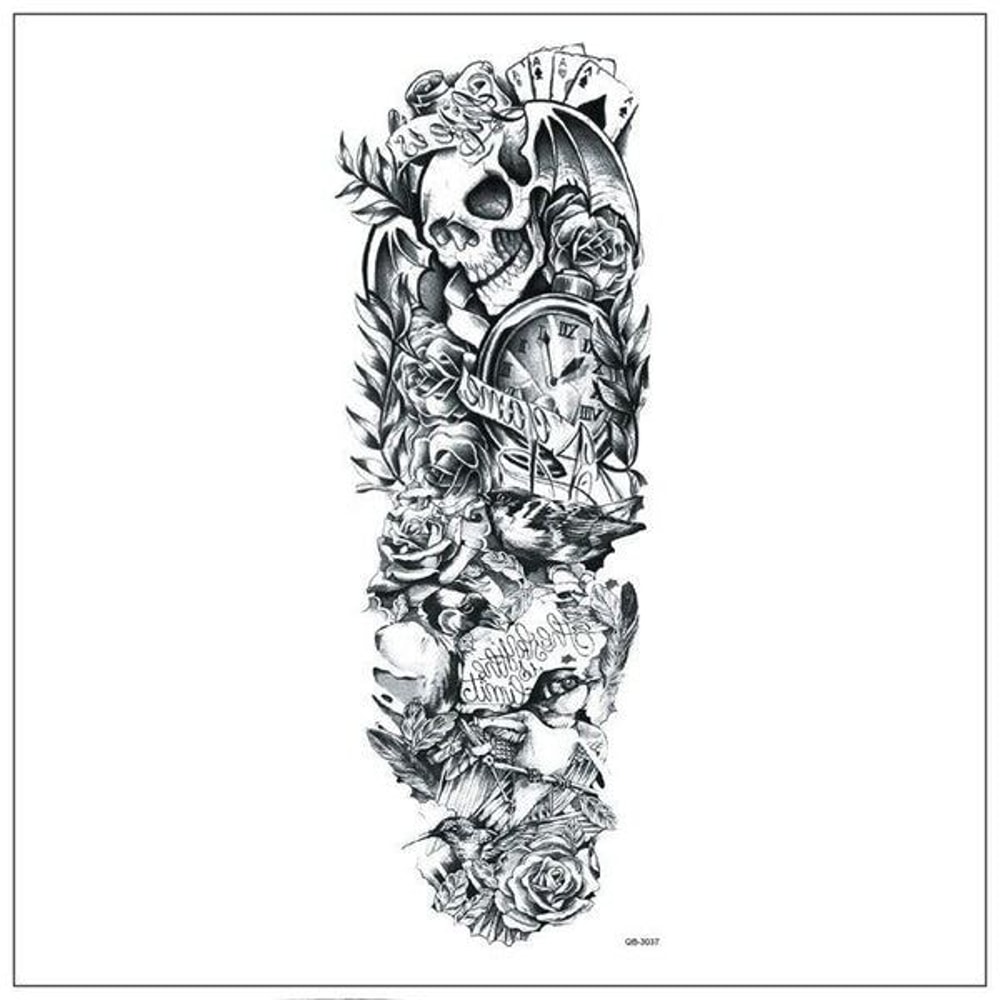 Waterproof Large Temporary Arm Tattoo Sticker Sleeve For Man And Women Perfect For Parties Weddings 6