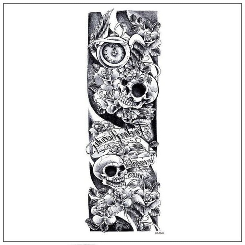Waterproof Large Temporary Arm Tattoo Sticker Sleeve For Man And Women Perfect For Parties Weddings 8