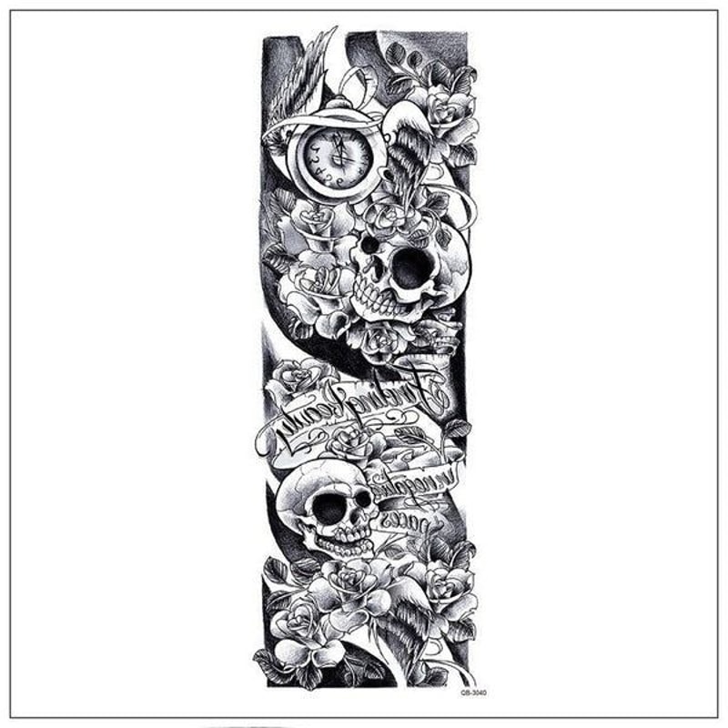 Waterproof Large Temporary Arm Tattoo Sticker Sleeve For Man And Women Perfect For Parties Weddings 8