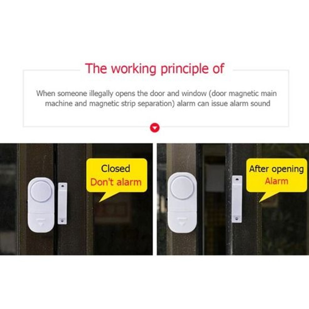 Wireless Home Security System Window And Door Magnetic Sensor Alarm For Burglar Prevention 9