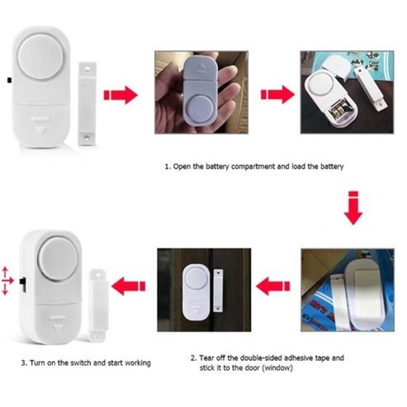 Wireless Home Security System Window And Door Magnetic Sensor Alarm For Burglar Prevention 2