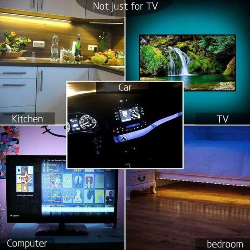 TV Back Light USB LED Strip Lights Colour Changing LED With 24Key Remote Waterproof And Flexible LE 5