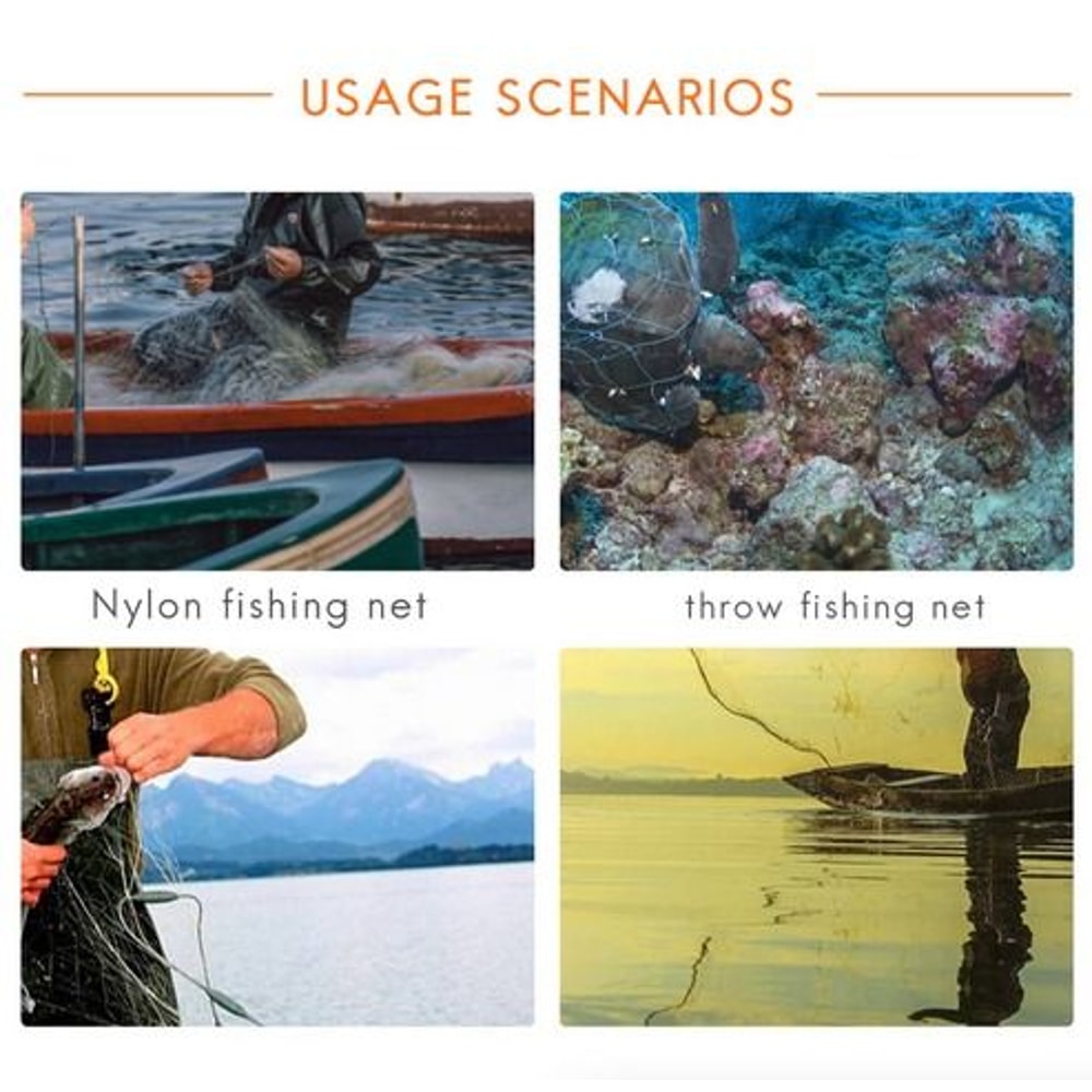 Fishing Cast Net Bait Easy ThrowHand Cast With Strong Nylon Mesh Ideal For Live Bait 13