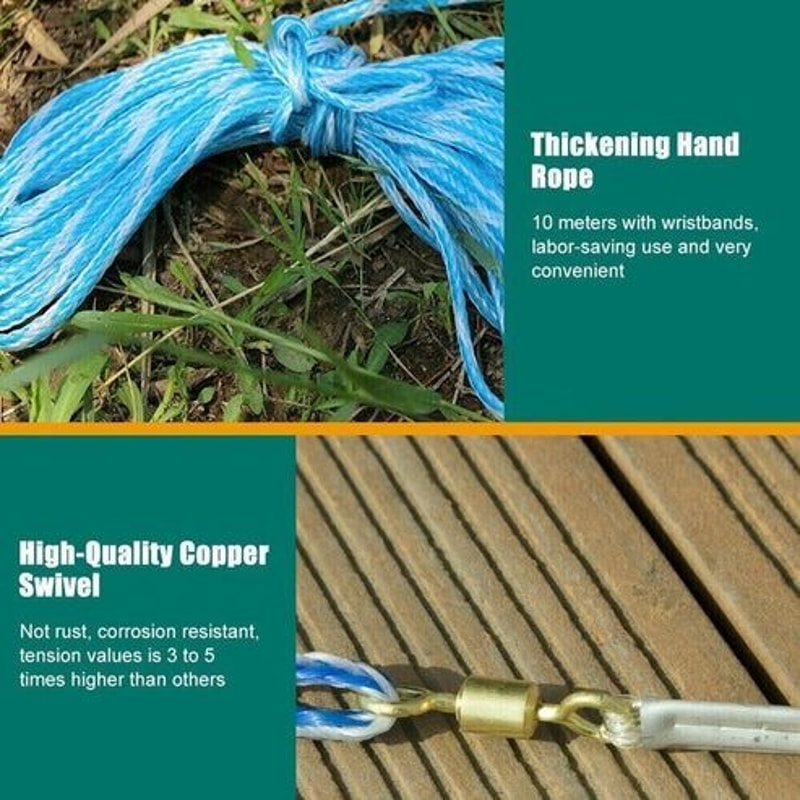 Fishing Cast Net Bait Easy ThrowHand Cast With Strong Nylon Mesh Ideal For Live Bait 17