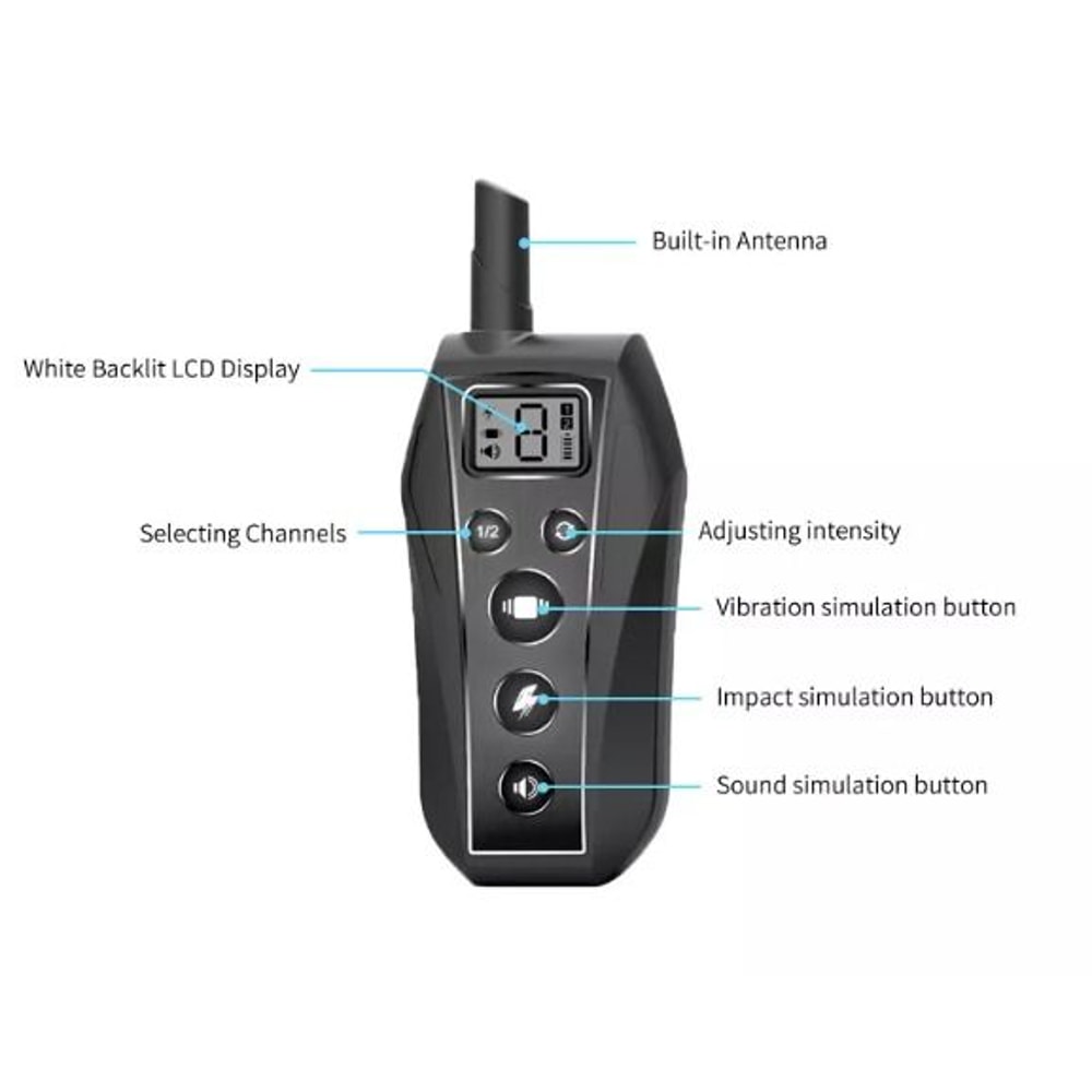 Remote Dog Training Shock Collar Waterproof For Small Medium Large Dogs Long Standby Vibration Tone 3