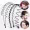 Wave Style Metal Hair Headband Adjustable Sports Hoop Band Comb NonSlip Flexible Perfect For Men W 1