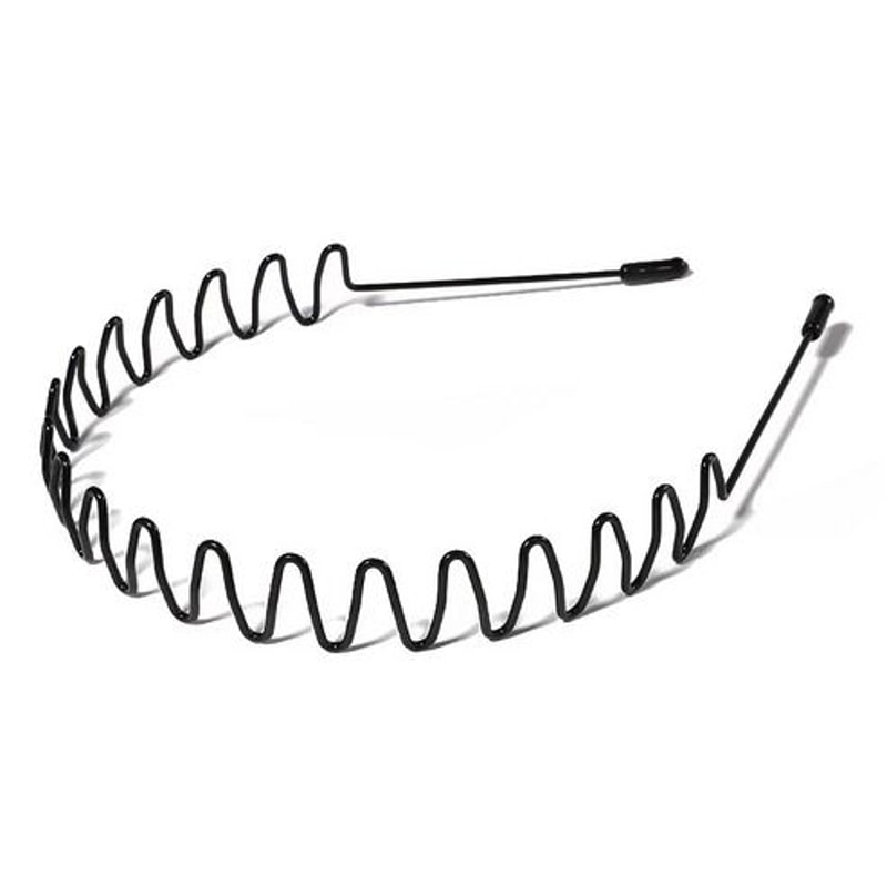 Wave Style Metal Hair Headband Adjustable Sports Hoop Band Comb NonSlip Flexible Perfect For Men W 5