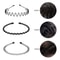 Wave Style Metal Hair Headband Adjustable Sports Hoop Band Comb NonSlip Flexible Perfect For Men W 7