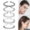 Wave Style Metal Hair Headband Adjustable Sports Hoop Band Comb NonSlip Flexible Perfect For Men W 8