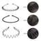 Wave Style Metal Hair Headband Adjustable Sports Hoop Band Comb NonSlip Flexible Perfect For Men W 10