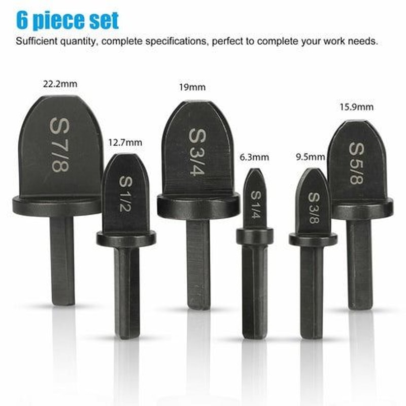 Swaging Tool Drill Bit Set Copper Pipe Expander HVAC Tube Flaring Tool Compatible With AC Installat 3