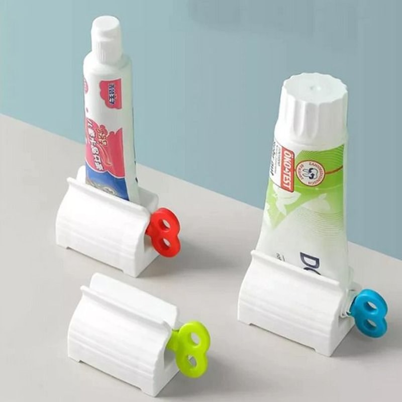 Toothpaste Squeezer Dispenser Bathroom Tube Easy Stand Holder Rolling Seat For Easy Application 4