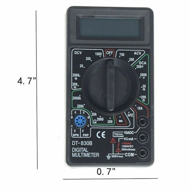 Digital Multimeter For AC DC Voltage Current Resistance Ohm Meter With Diode Check 1