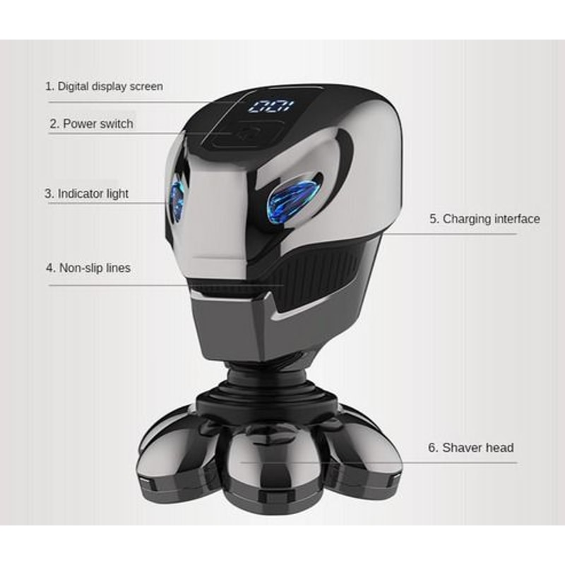 Cordless Shaver For Men Electric Head Razor Wet Dry Fast Charging Facial Trimmer Grooming Kit 9