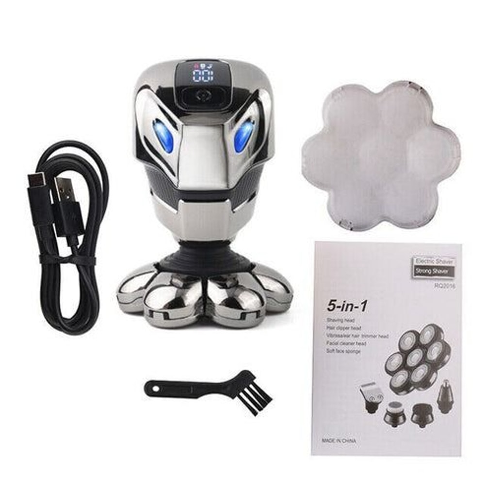 Cordless Shaver For Men Electric Head Razor Wet Dry Fast Charging Facial Trimmer Grooming Kit 14