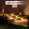 Outdoor LED Deck Lights Solar Waterproof Step Lamps For Stairs And Fence Warm White LED Easy Instal 1