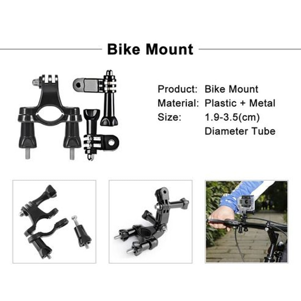 GoPro Hero SJCAM EKEN Accessories Kit Mount Ideal For Vlogging Cycling Skiing And More 11