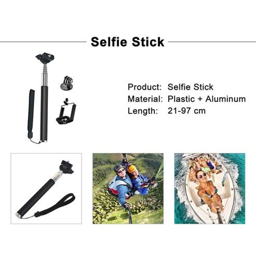 GoPro Hero SJCAM EKEN Accessories Kit Mount Ideal For Vlogging Cycling Skiing And More 13