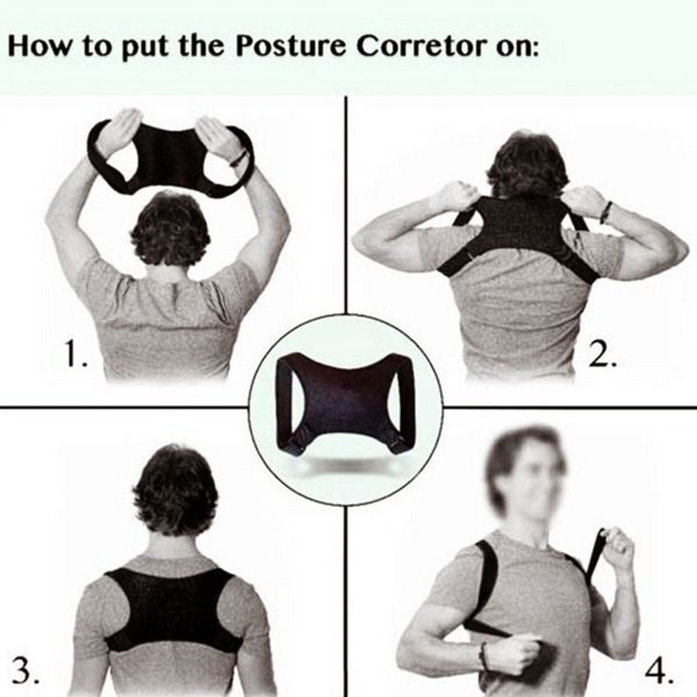 Back Support Brace Belt Adjustable Posture Corrector For Shoulder Spine Relief 11