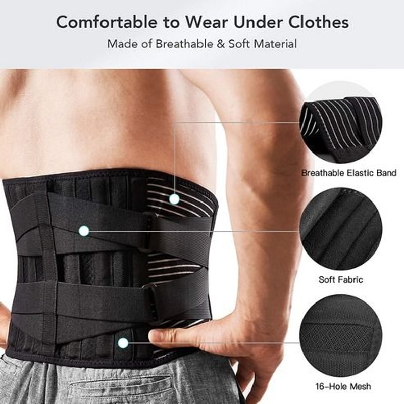 Lumbar Support Waist Belt For Men And Women Adjustable Lower Back Brace For Pain Relief Comfortable 11
