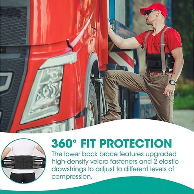 Lumbar Support Waist Belt For Men And Women Adjustable Lower Back Brace For Pain Relief Comfortable 12