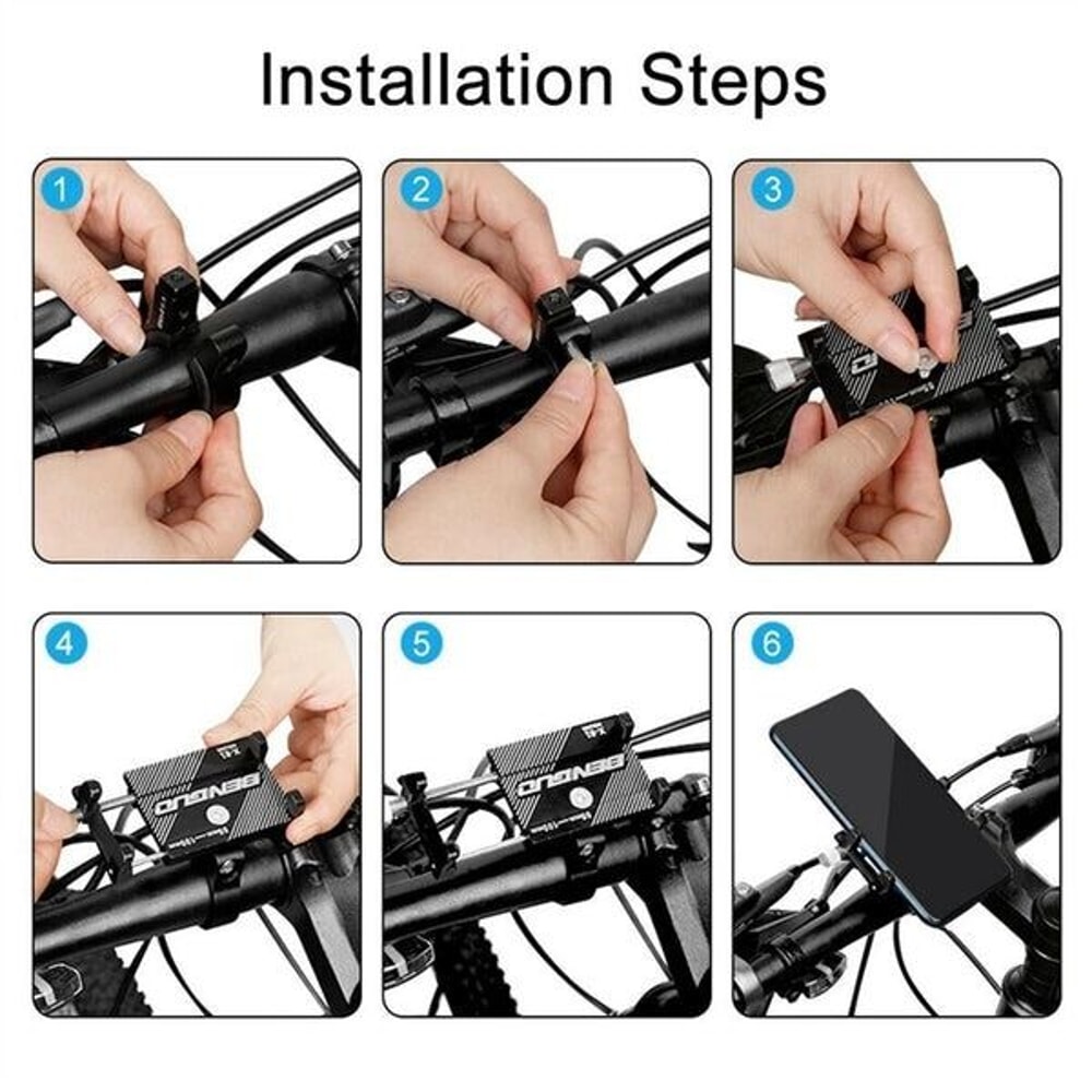 Bicycle Handlebar Mount Aluminum Motorcycle Bike Holder For Cell Phones GPS Sturdy And Secure Bike 4