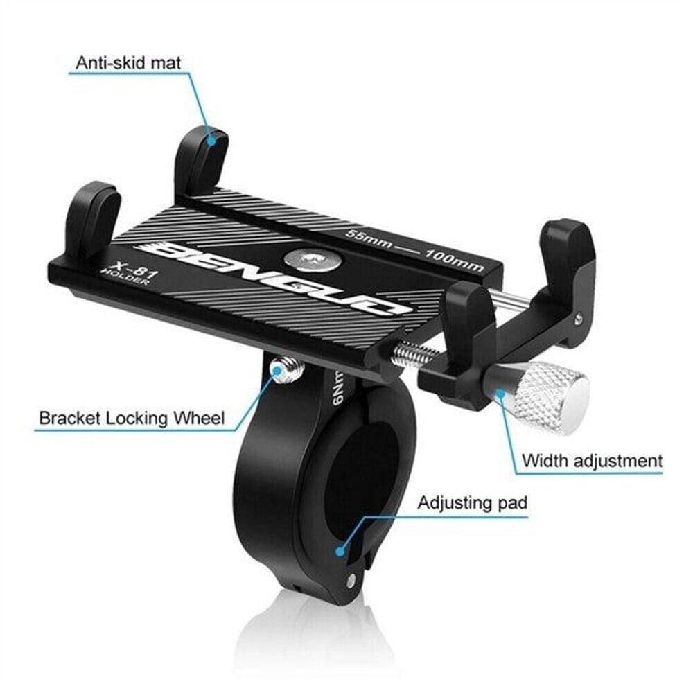 Bicycle Handlebar Mount Aluminum Motorcycle Bike Holder For Cell Phones GPS Sturdy And Secure Bike 6
