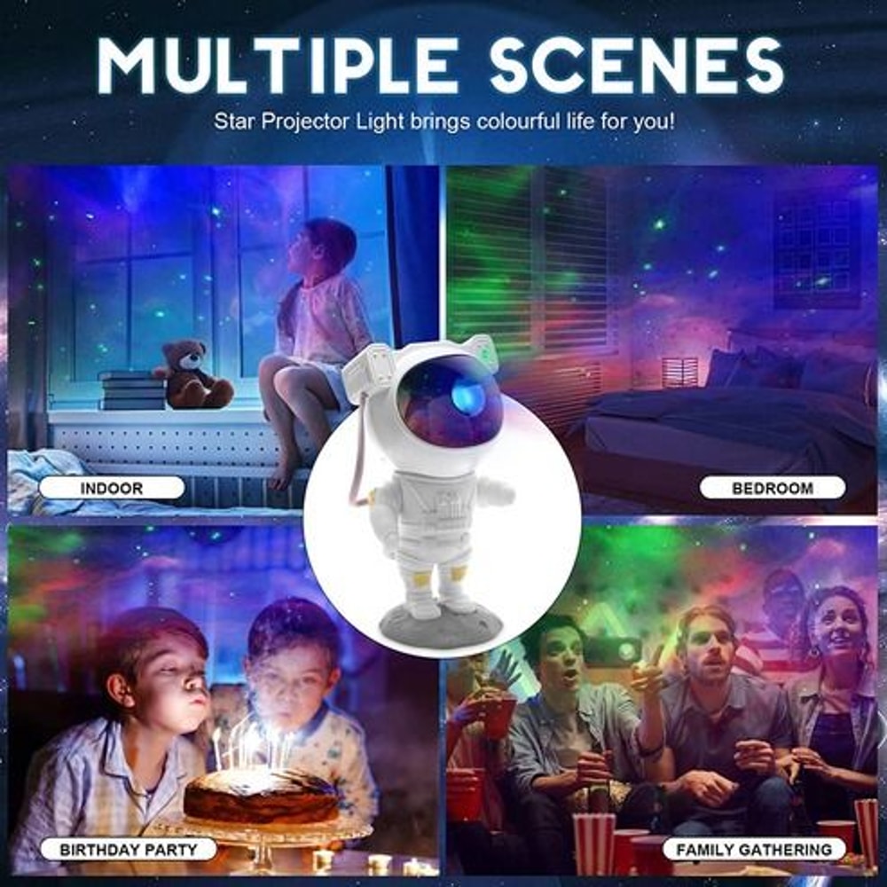 Astronaut Galaxy Projector LED Night Light Ocean Starry Sky Lamp With Remote Adjustable Angles Cus 14