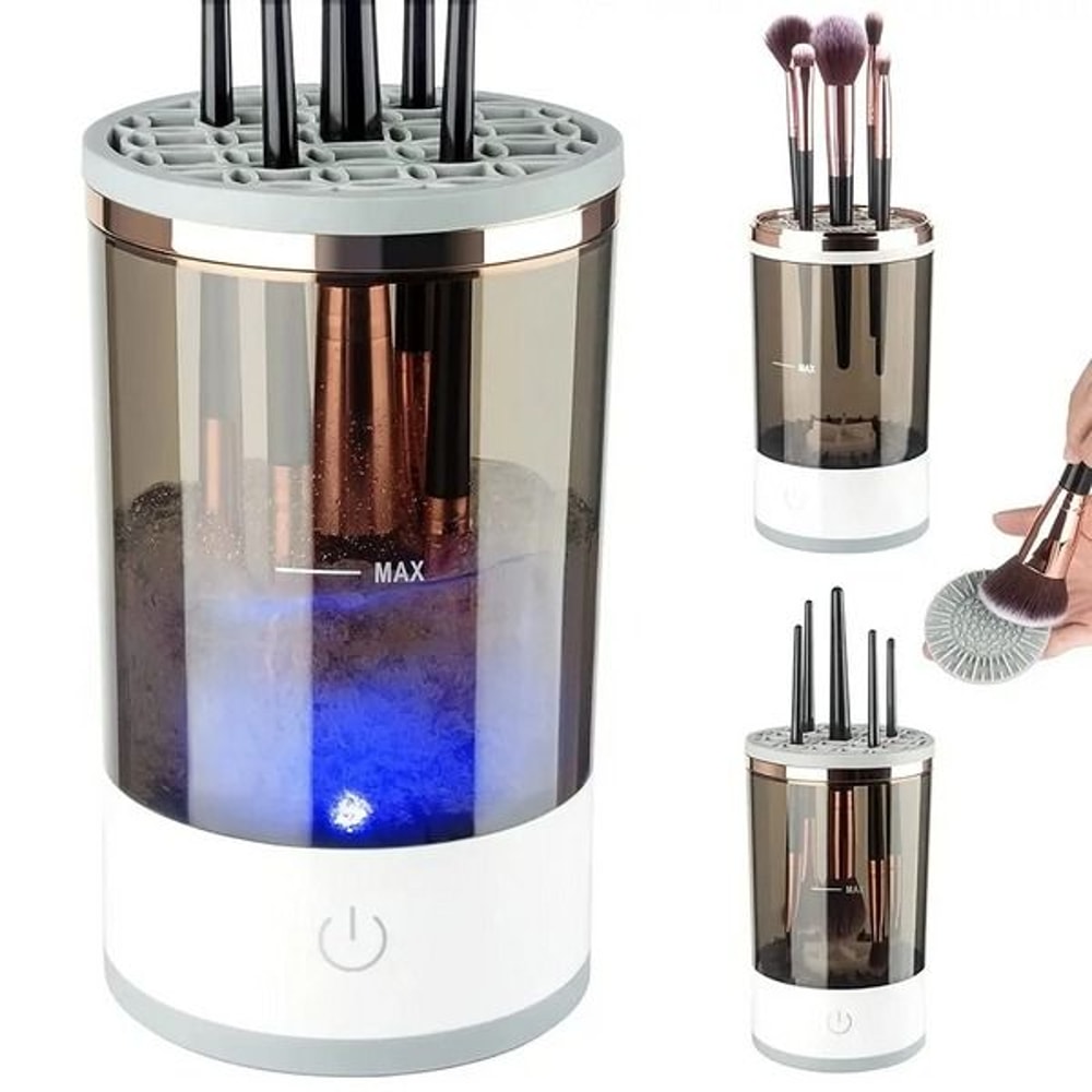 Electric Makeup Brush Cleaner Automatic Brush Cleaning Machine Fast Clean Dryer For Effortless Make 8