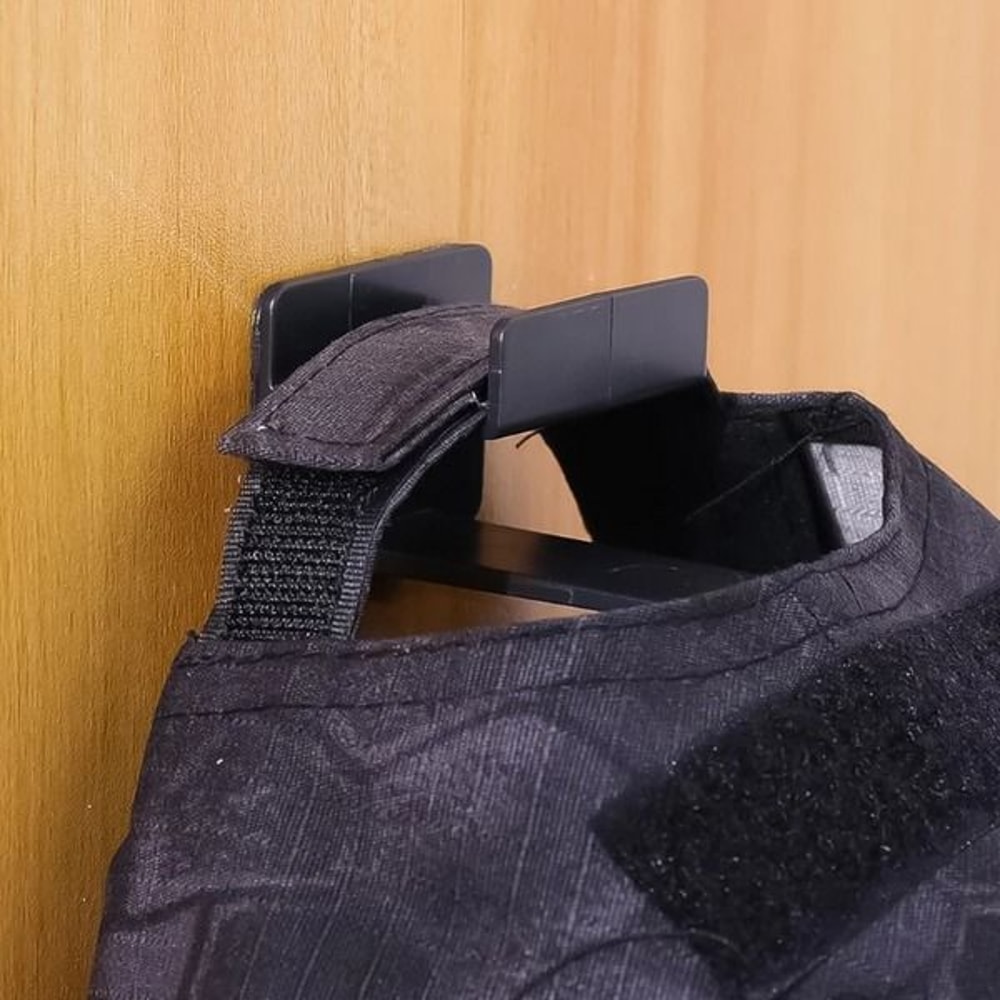 Wall Door Hanger Holder For Baseball Caps Hat Rack Organizer With Hooks Adhesive For Storage 4