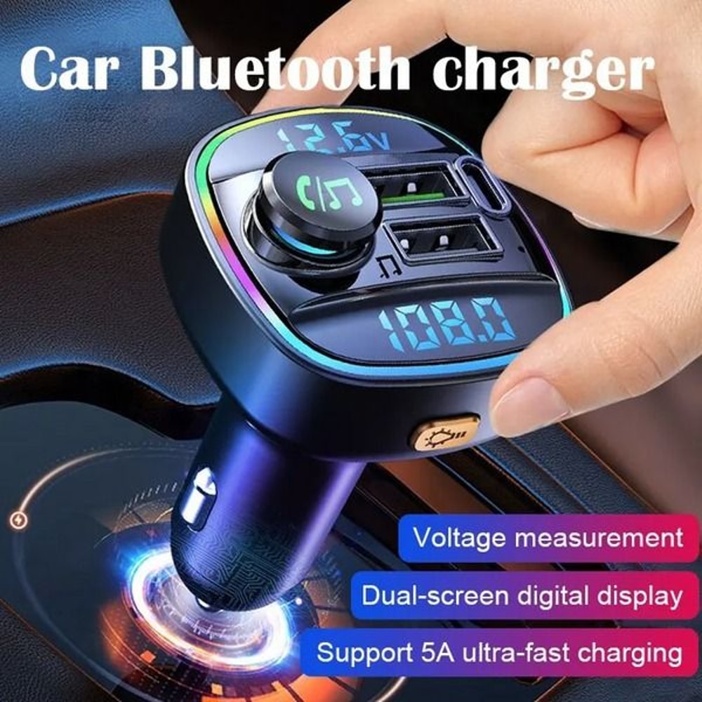 Car Bluetooth Wireless FM Transmitter USB PD Charger AUX HandsFree Car Audio Adapter 1