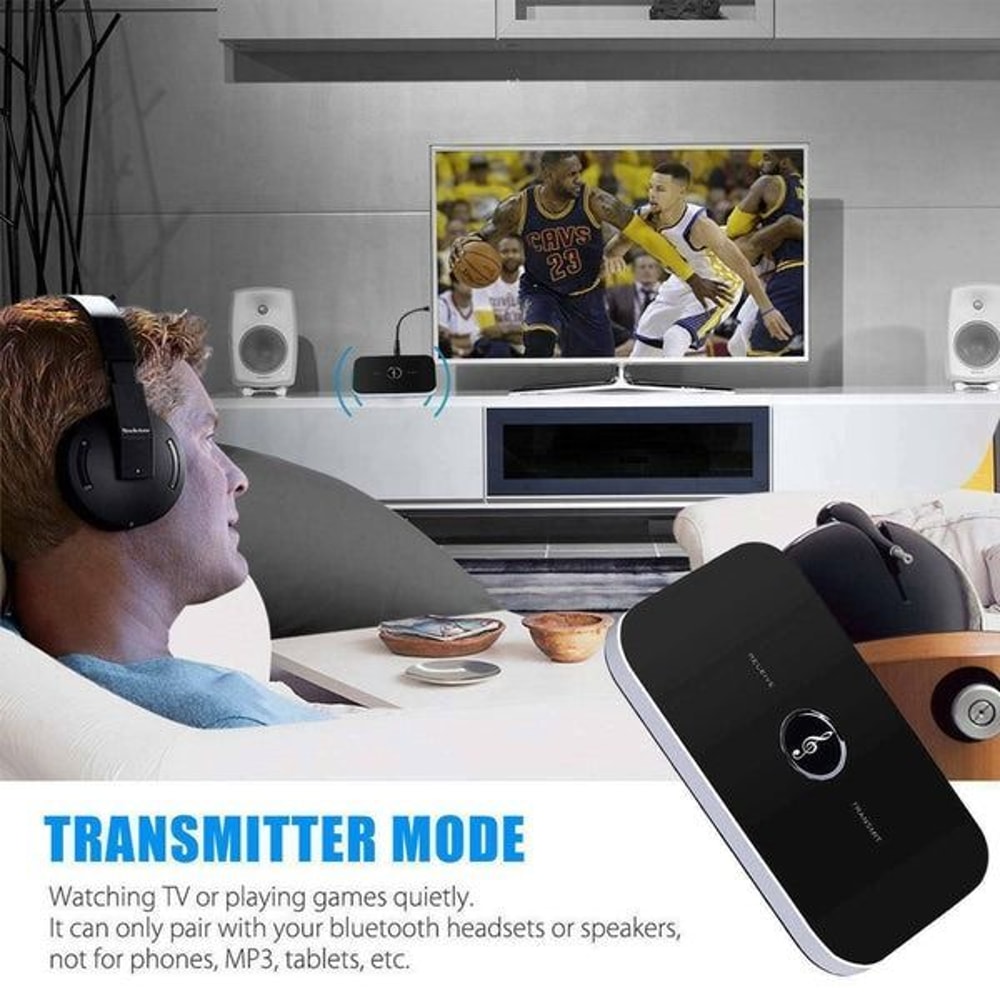 2 In 1 Bluetooth Transmitter Receiver Wireless Audio AUX Adapter For TV PC Smartphone Car Stereo S 3