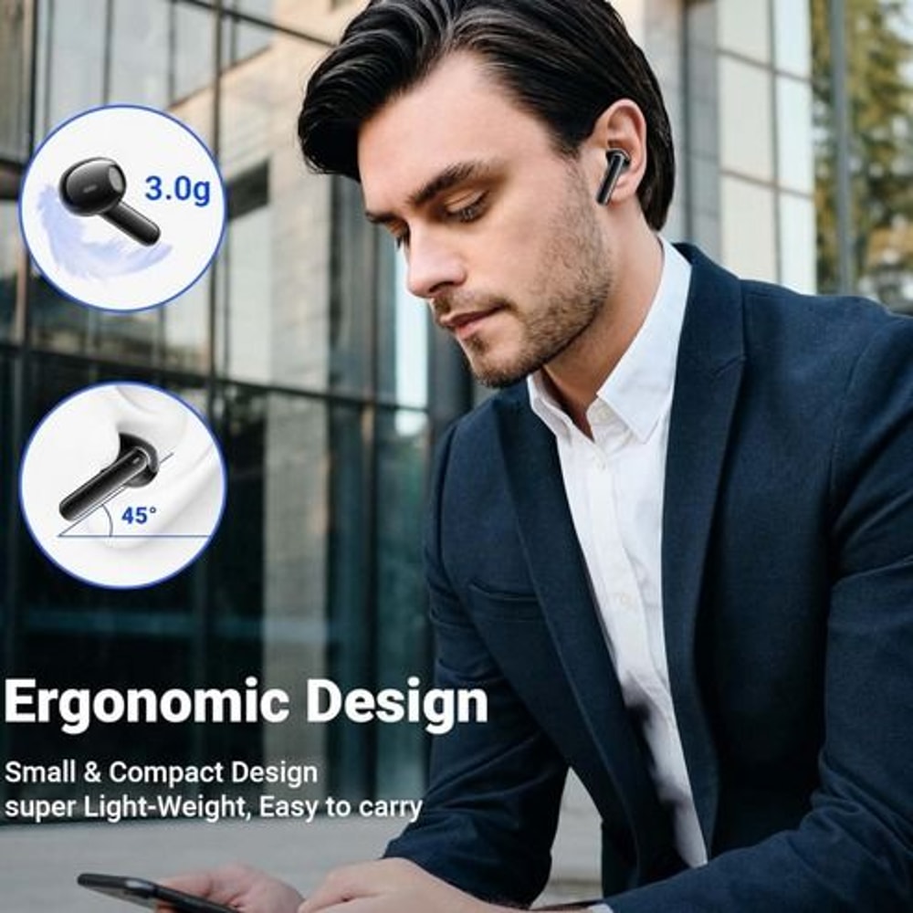 TWS Bluetooth Earbuds Noise Cancelling Waterproof Headset For Trucker Wireless Comfortable Design 5