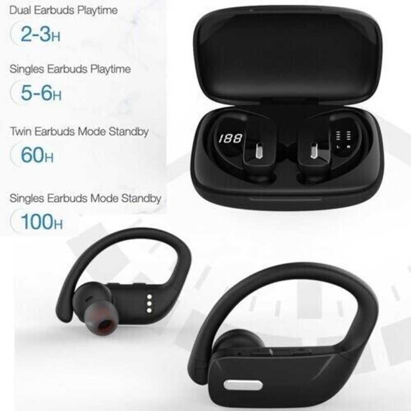 Bluetooth Headset Wireless Earbuds Stereo Ear Hook Headphones For Comfort And Sound Quality 8