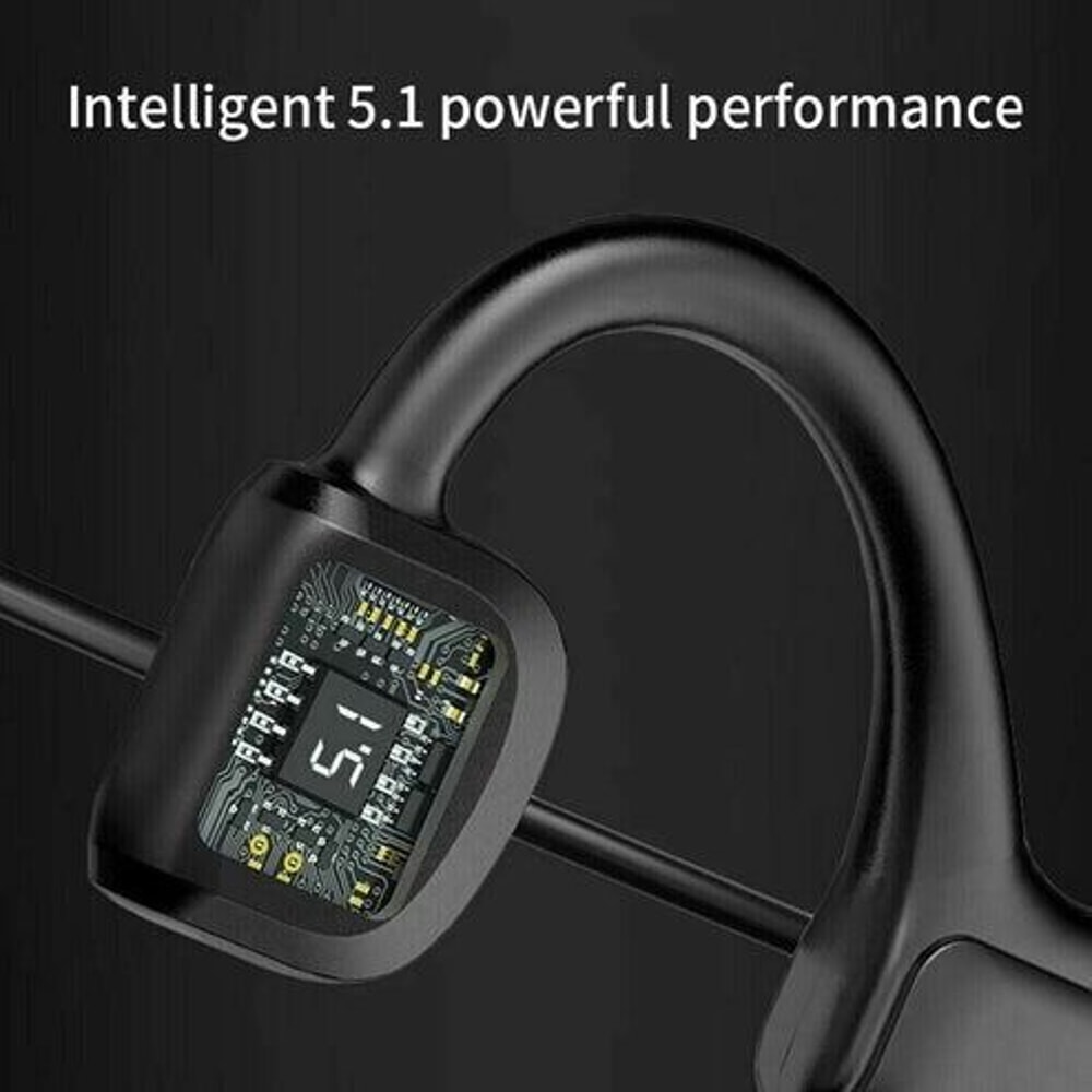 Bluetooth Bone Conduction Headphones Wireless Earbuds Outdoor Sport Headset For Jogging Cycling 2